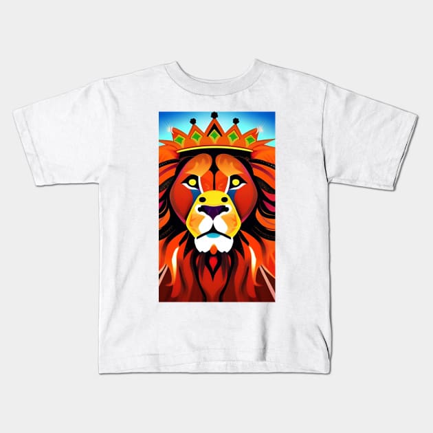 Lion Of Morocco Atlas Lions Kids T-Shirt by ShopSunday